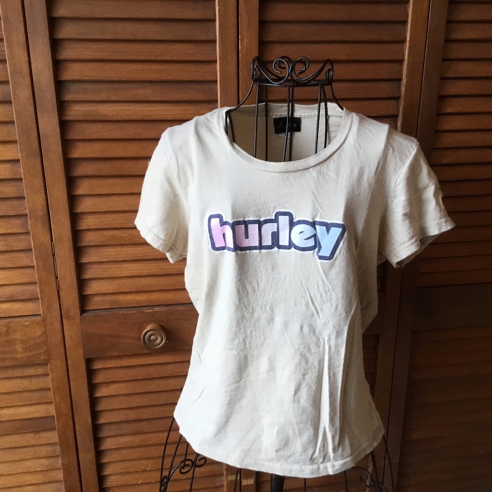 HURLEY L T-SHIRT BEIGE ENJOY THE LIFE